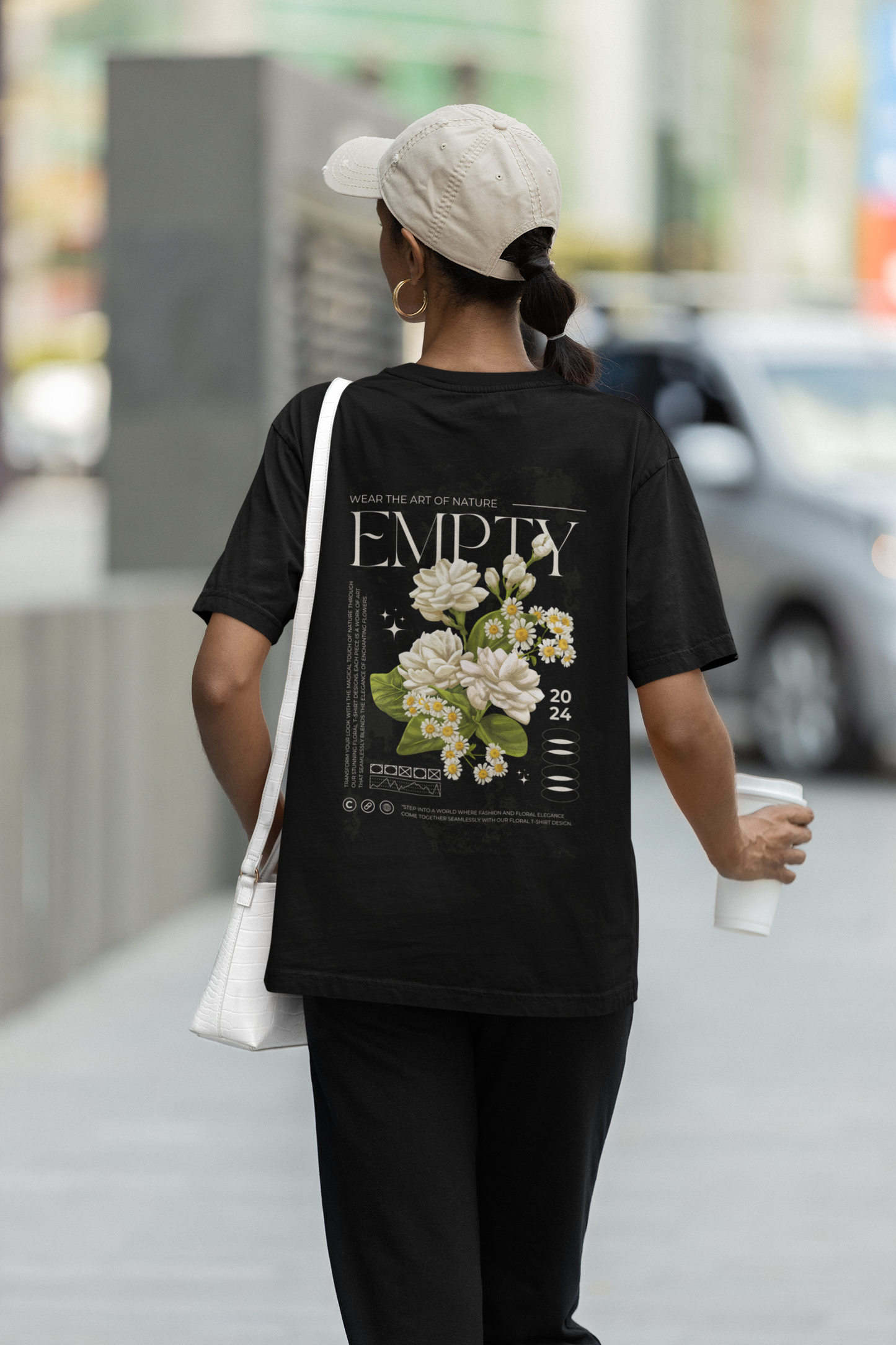 Floral Graphic Oversized Women’s T-Shirt