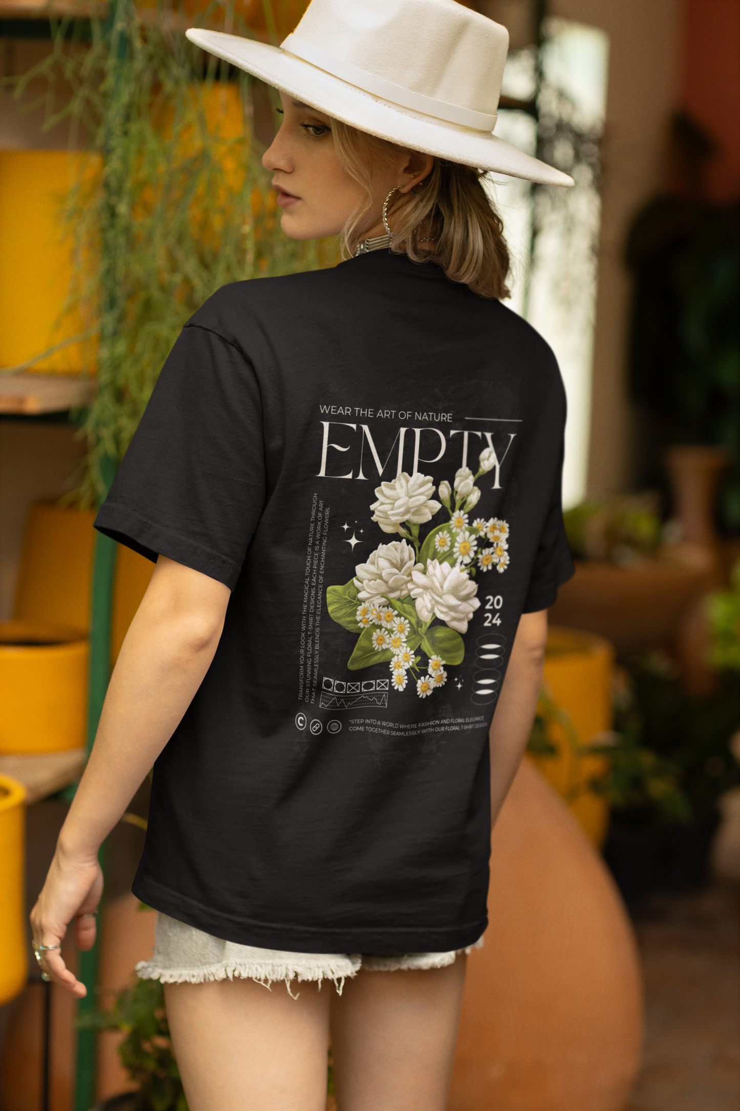Floral Graphic Oversized Women’s T-Shirt