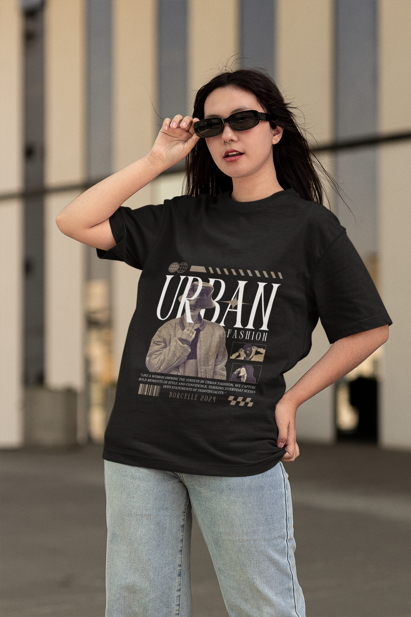 Urban Fashion Graphic Oversized Women T-Shirt