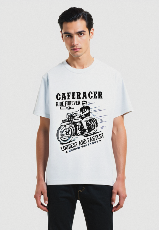 Cafe Racer Motorcycle Graphic T-Shirt