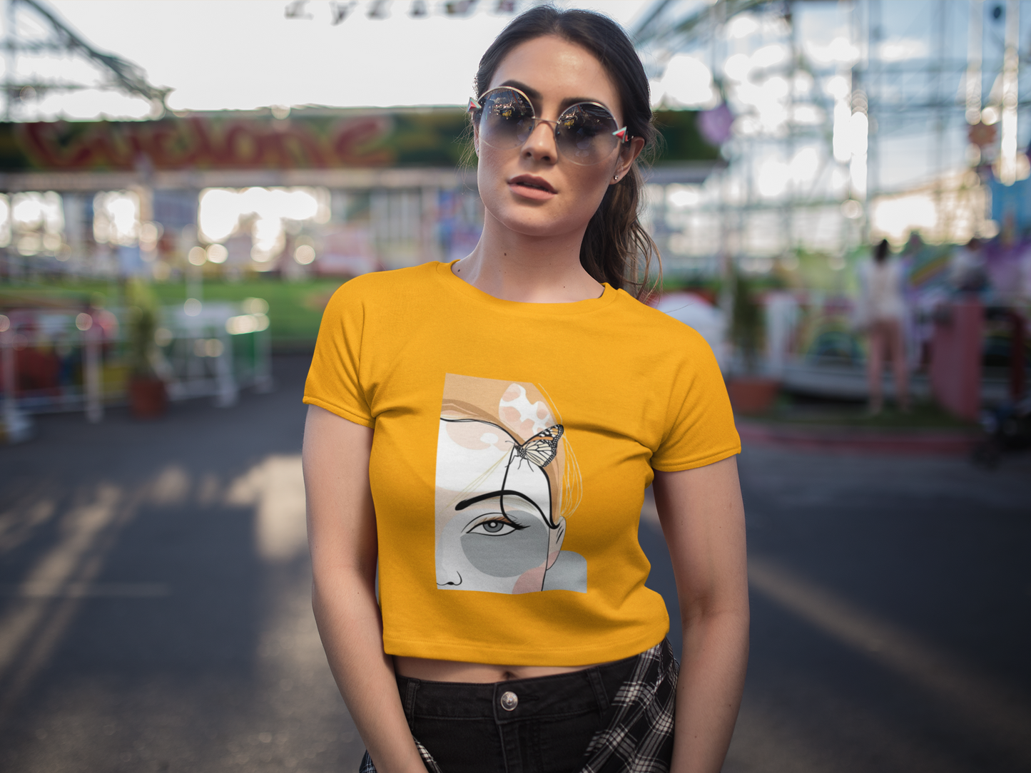 Trendy Graphic Crop Top for Women