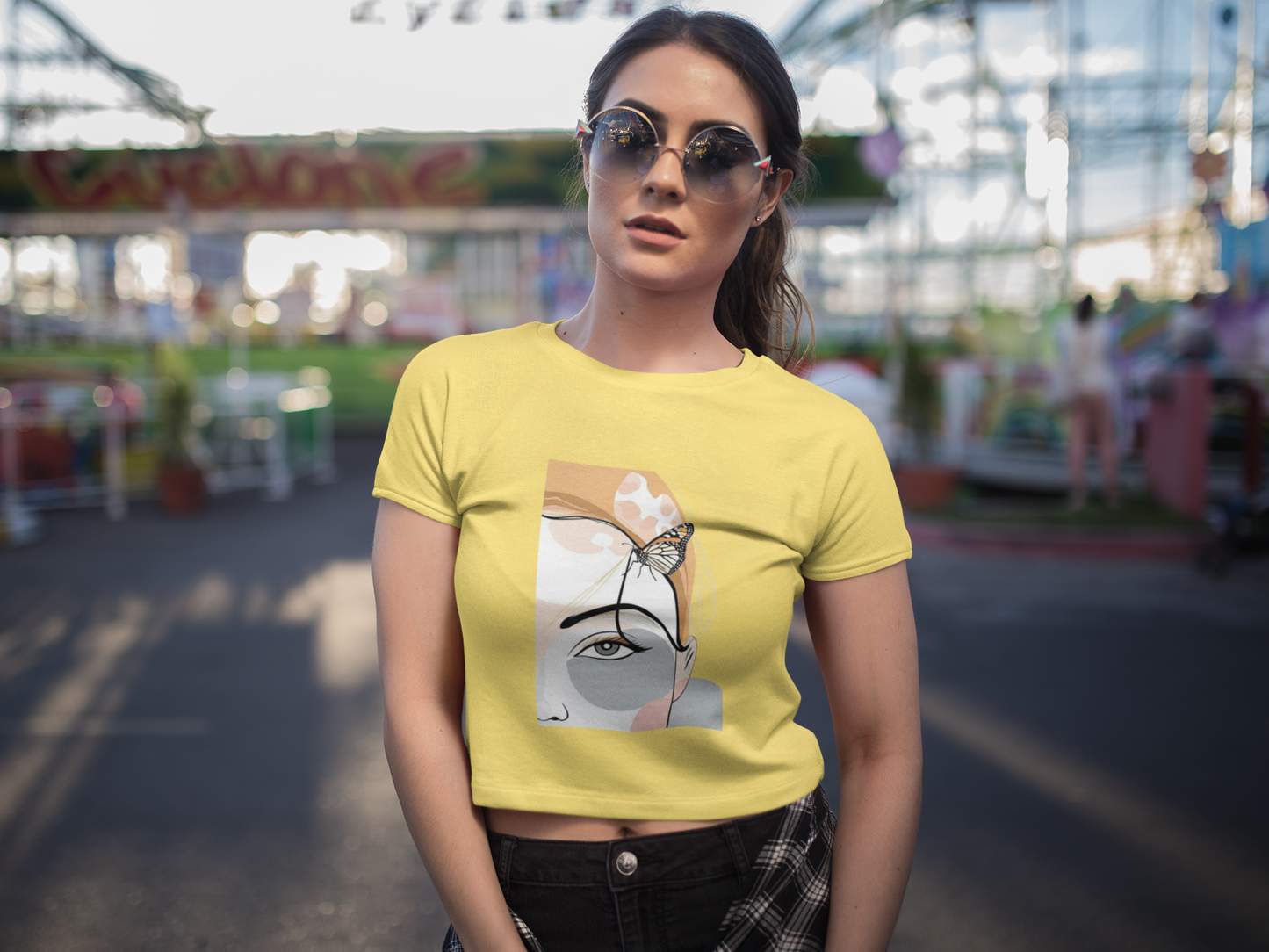 Trendy Graphic Crop Top for Women