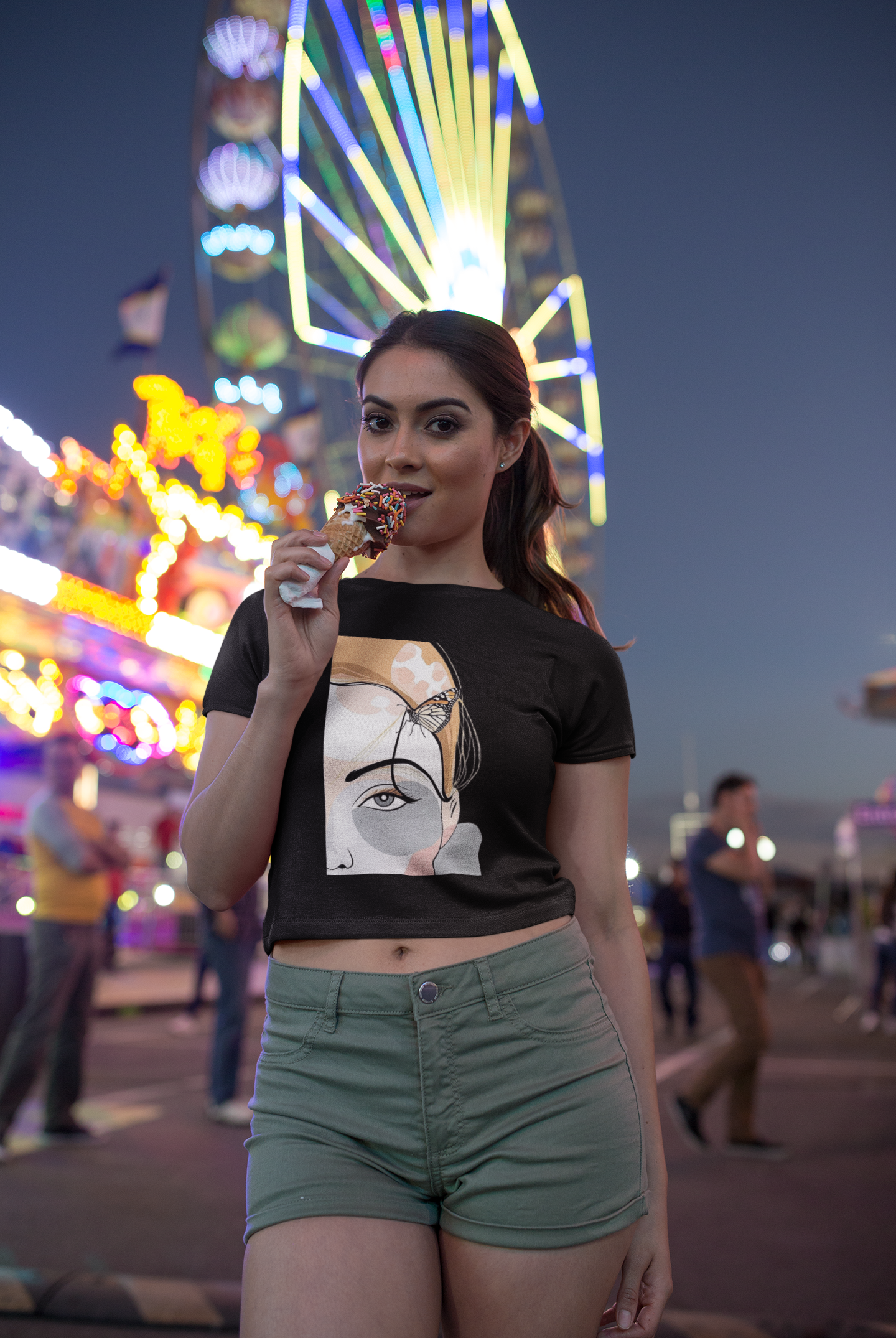 Trendy Graphic Crop Top for Women