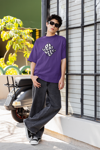 Good Vibes Only Floral Graphic Unisex Oversized T-Shirt