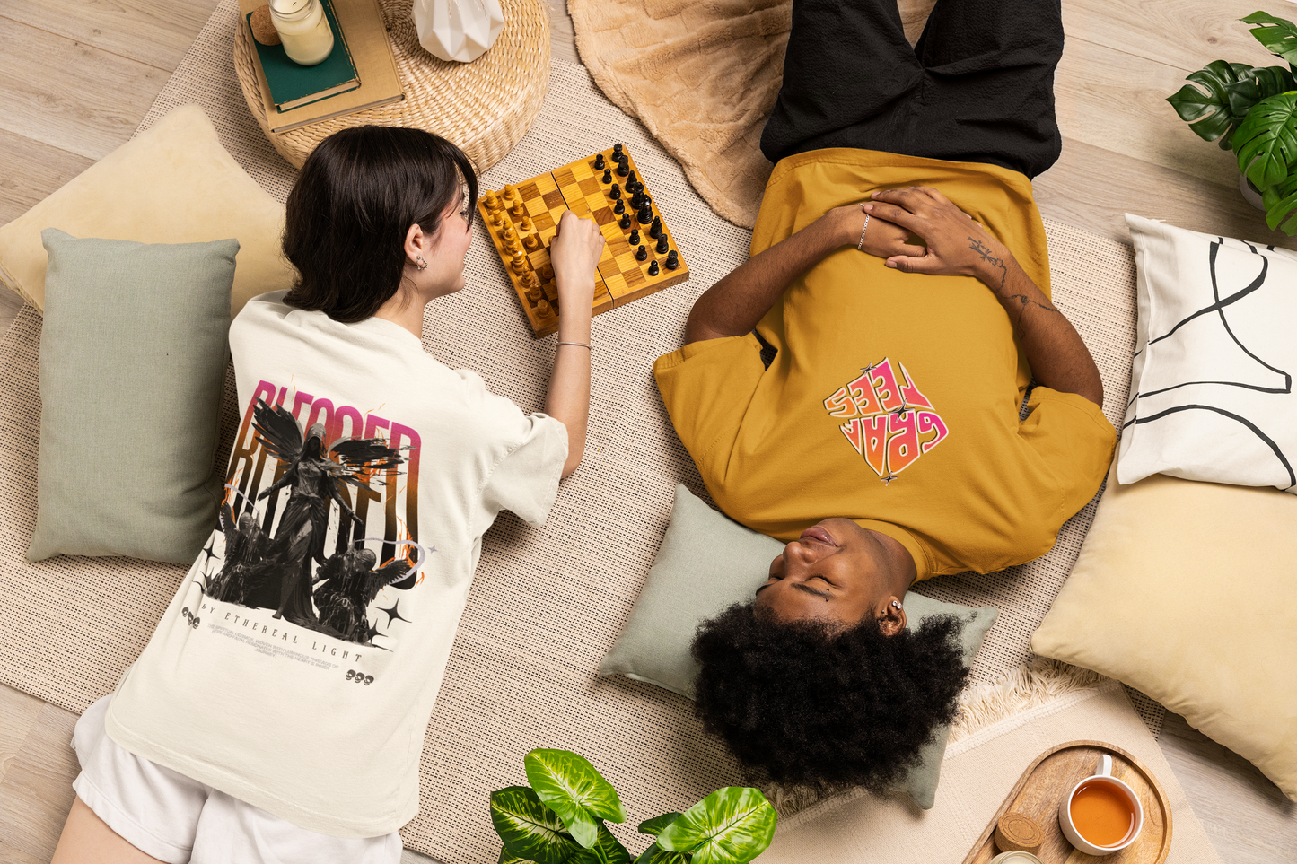 Blessed Angelic Graphic Unisex Oversized T-Shirt