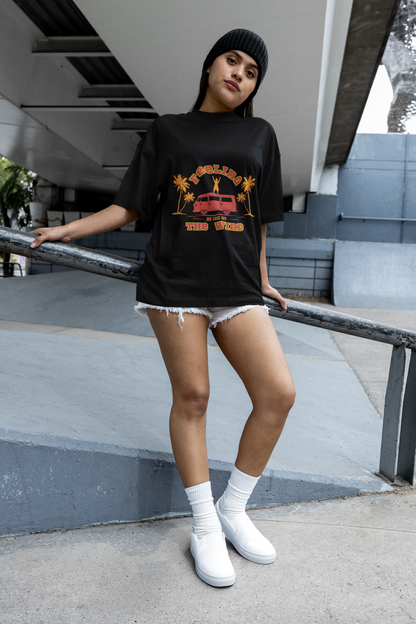 Feeling Free Retro Graphic Unisex Oversized T-Shirt