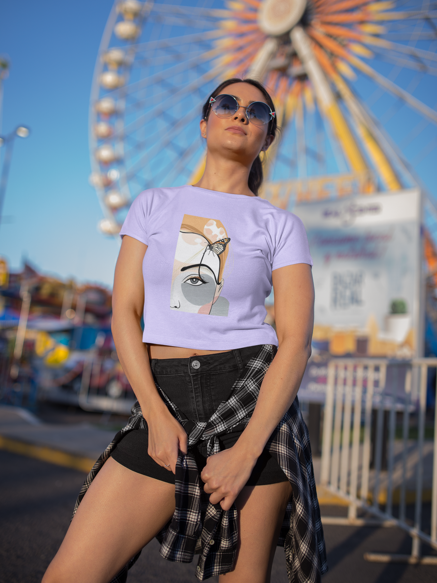 Trendy Graphic Crop Top for Women